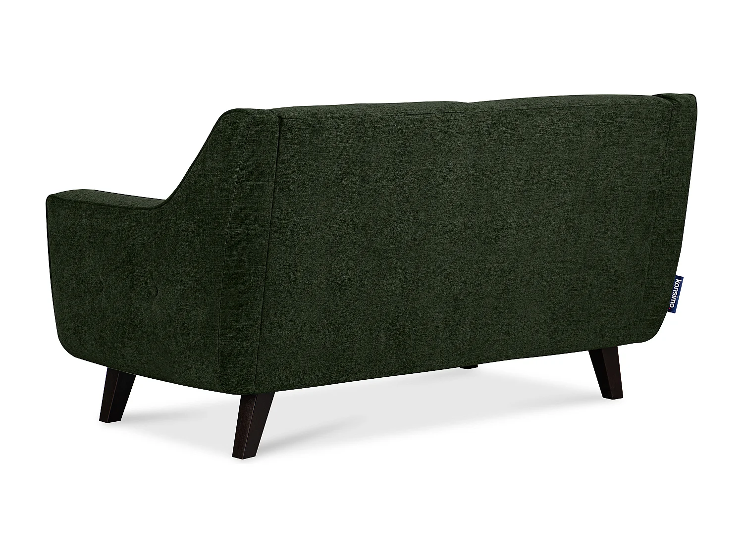Sofa - 2 Sitzer im zeitlosen Design - Velours-Bezug - grün - TERSO