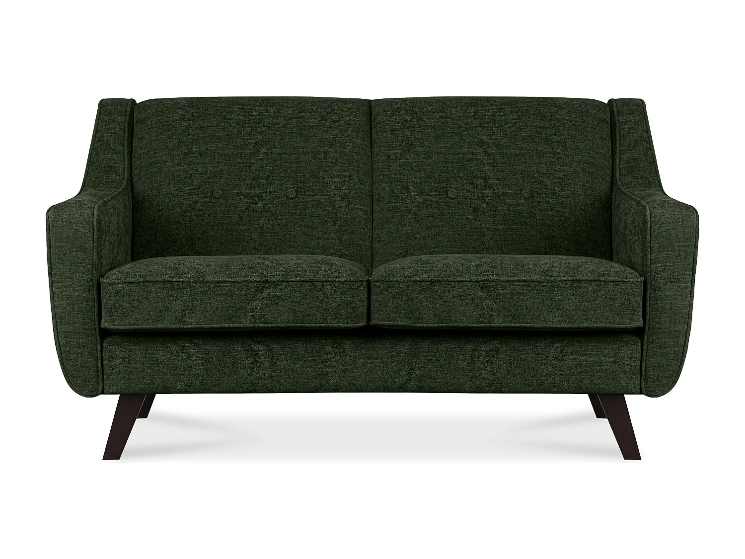 Sofa - 2 Sitzer im zeitlosen Design - Velours-Bezug - grün - TERSO