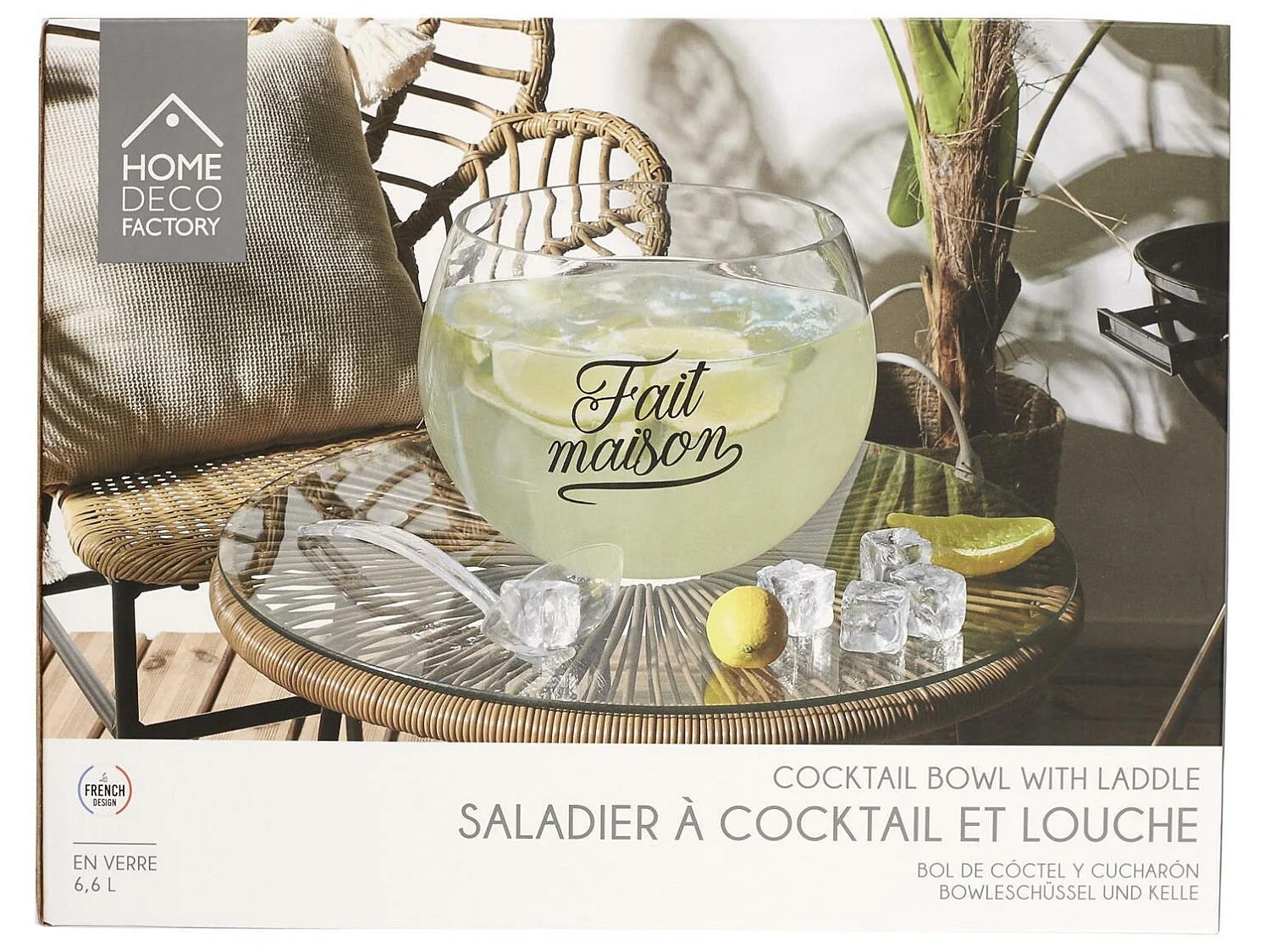 Saladier A Cocktail 6.6l Et Louche Transparent