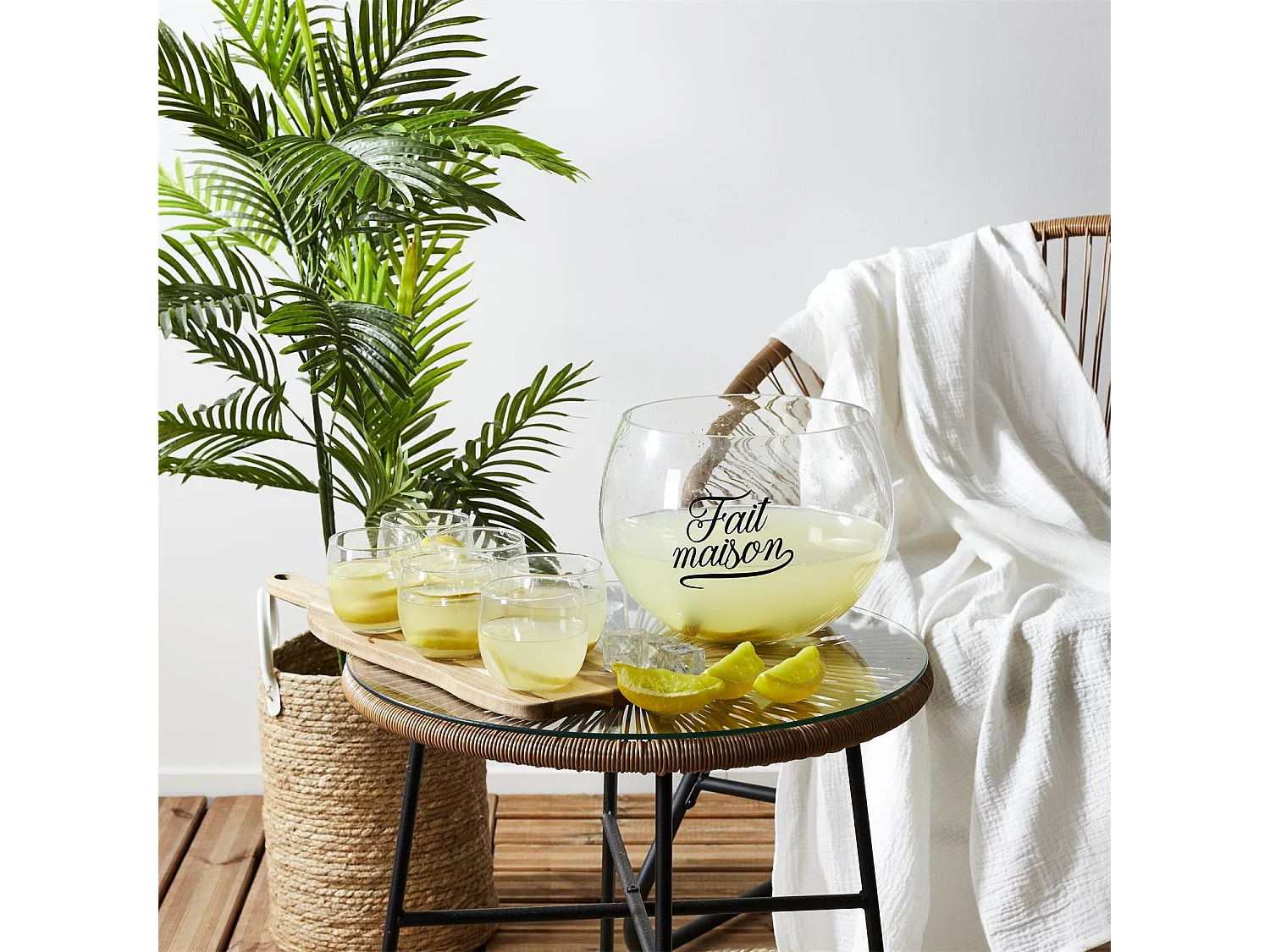 Saladier A Cocktail 6.6l Et Louche Transparent