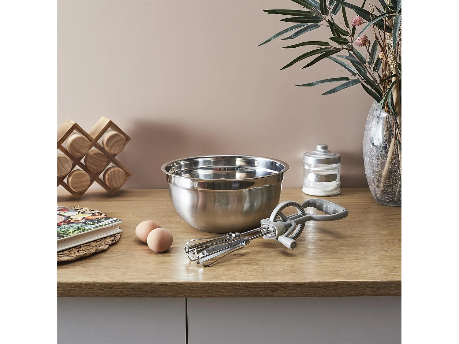 Batteur Manuel "Mamie Lily" 31cm Gris