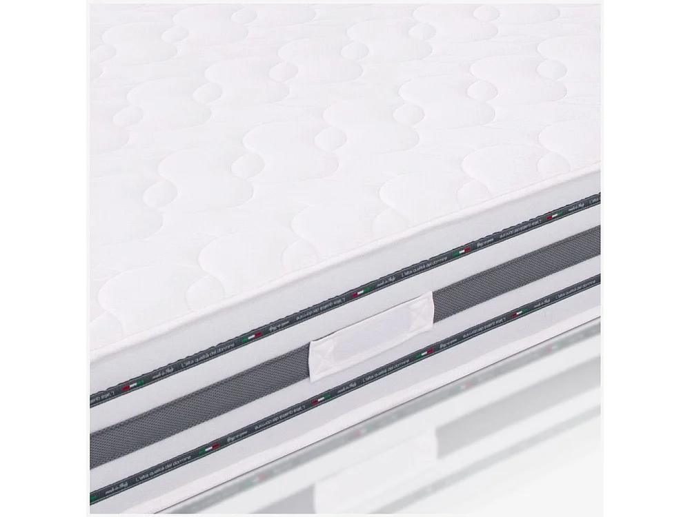 Materasso Alla Francese 140x200 cm a Molle Bonnel e Memory, alto 26 cm - Box System, Traspirante | Rubino