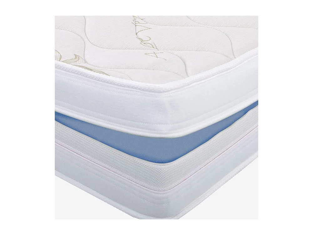 Materasso Singolo 90x200, Alto 24 cm - Waterfoam, Sfoderabile, Rivestimento in Aloe Vera | Goemon