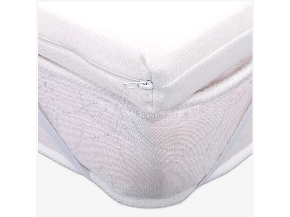 Topper 90x200 Memory Foam per materasso - alto 5 cm, sfoderabile, tessuto AloeVera | Correttore H5