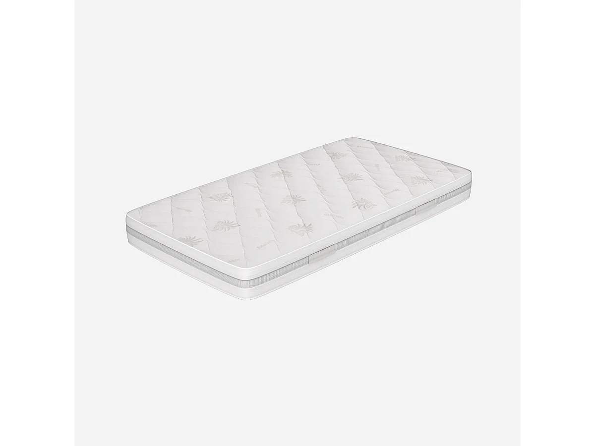 Materasso Singolo 85x190, Alto 24 cm - Waterfoam, Sfoderabile, Rivestimento in Aloe Vera | Goemon