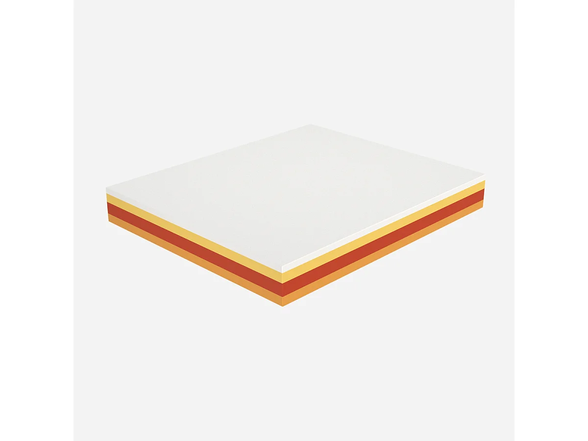 Materasso Una Piazza e Mezza 120x195, alto 25 cm, Multistrato - Memory, Gel Relaxa, Rivestimento Aloe Vera | Top Air Relaxa