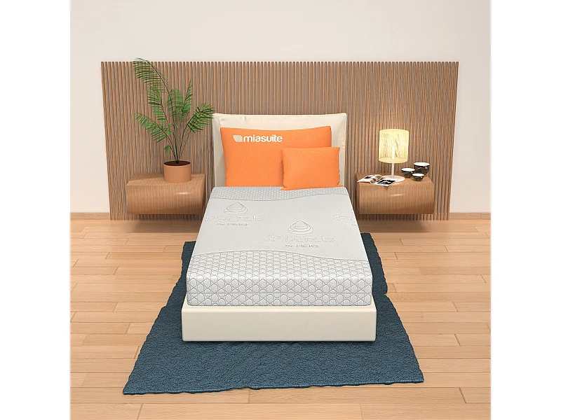 Materasso Memory Foam Singolo 90x200, Alto 21 cm - 4 Strati, Dispositivo Medico, Rivestimento Pure | Bora