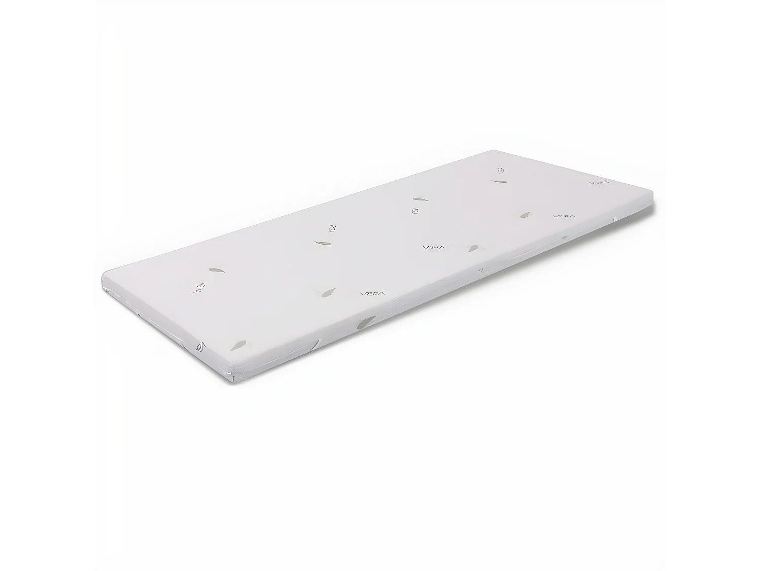 Topper aus Waterfoam 90x195 - 5 cm hoch, abziehbar, Gewebe Aloe Vera| Matratzenauflage H5