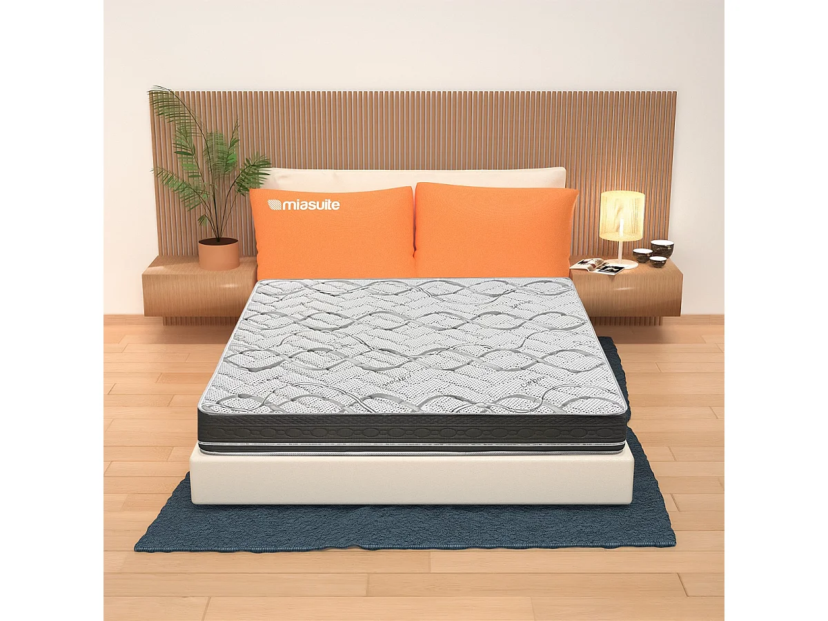 Materasso Molle Insacchettate Matrimoniale 180x200, alto 22 cm - Rivestimento Carbon. | Jolie