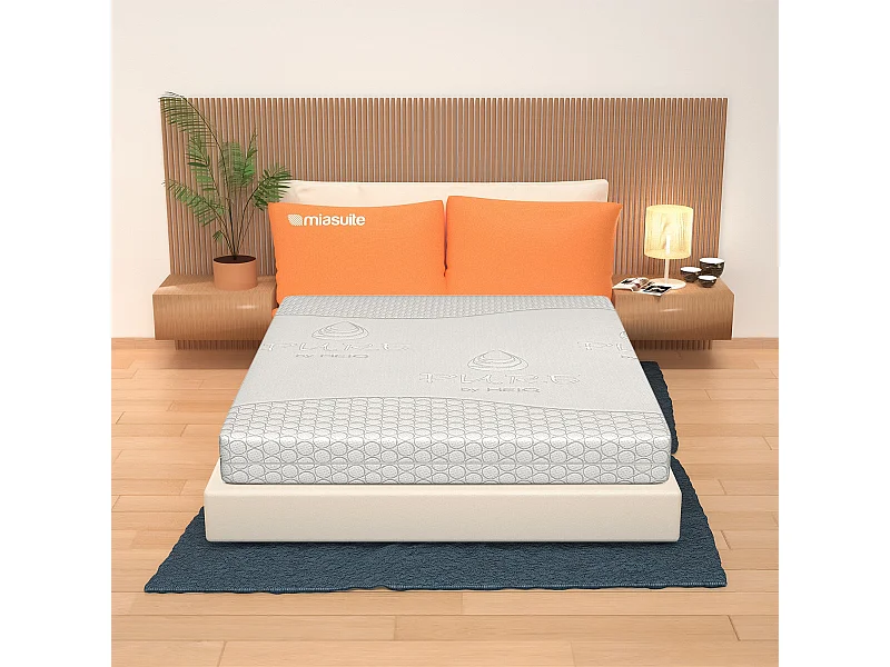Materasso Memory Foam Matrimoniale 170x200, Alto 21 cm - 4 Strati, Dispositivo Medico, Rivestimento Pure | Bora