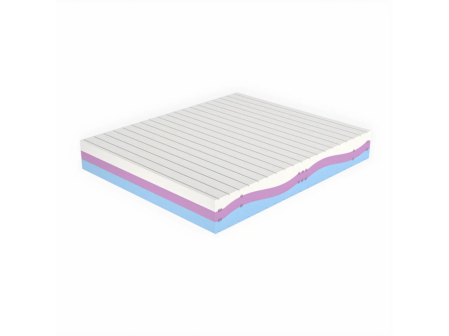 Materasso Multionda Singolo 80x195, alto 25 cm - Memory, Gel Relaxa, Sfoderabile, Rivestimento Aloe Vera | Piuma