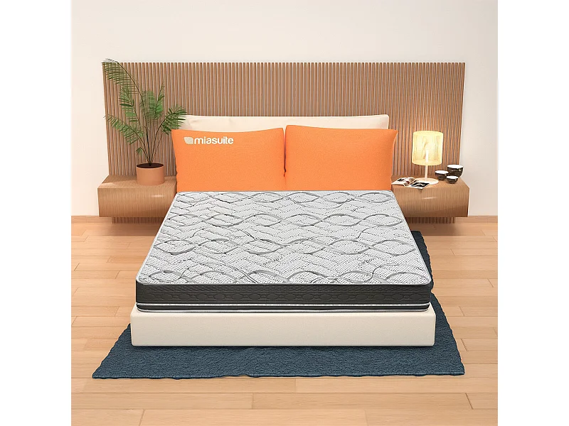 Materasso Molle Insacchettate Una piazza e mezza 120x195, alto 22 cm - Rivestimento Carbon. | Jolie