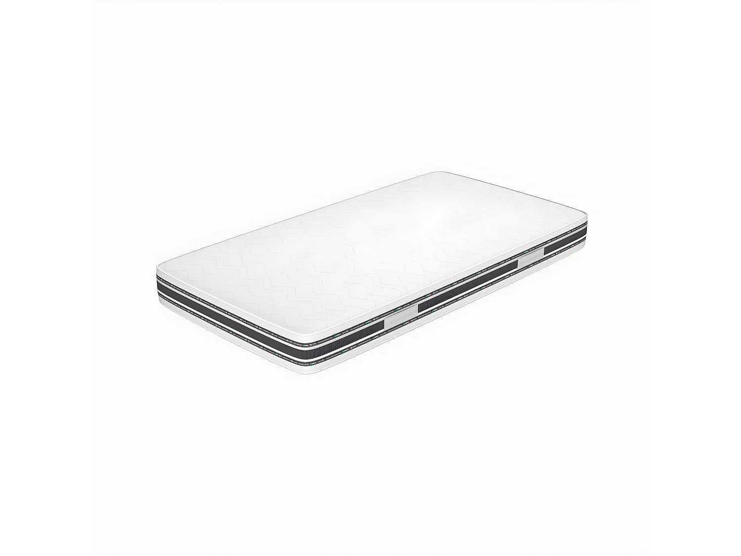 Materasso Singolo 90x190, alto 22 cm - Memory Foam, Rivestimento Silver, Ergonomico | Sommo