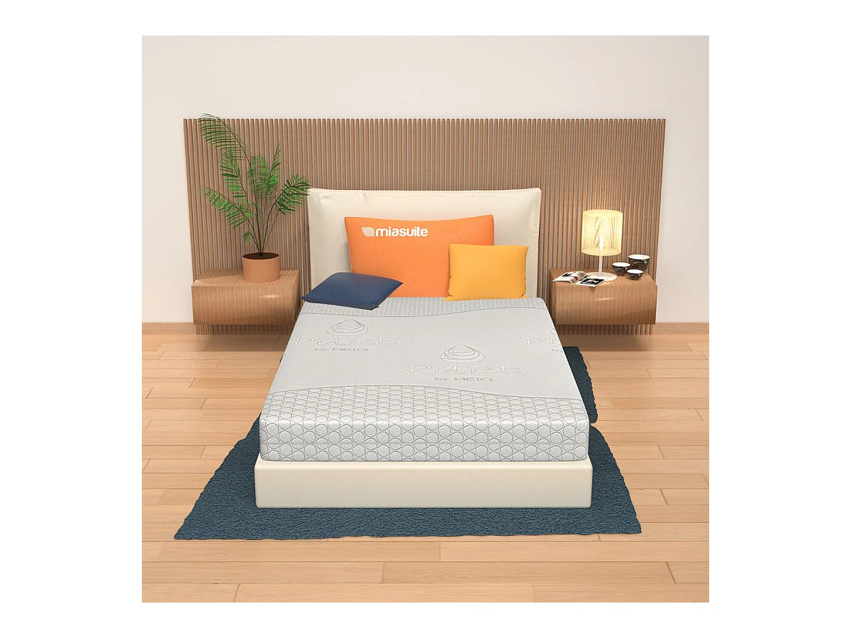 Materasso Memory Foam Una Piazza e mezza 120x195, Alto 21 cm - 4 Strati, Dispositivo Medico, Rivestimento Pure | Bora