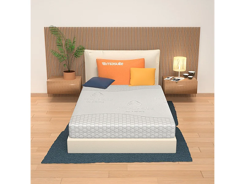 Materasso Memory Foam Una Piazza e mezza 120x195, Alto 21 cm - 4 Strati, Dispositivo Medico, Rivestimento Pure | Bora