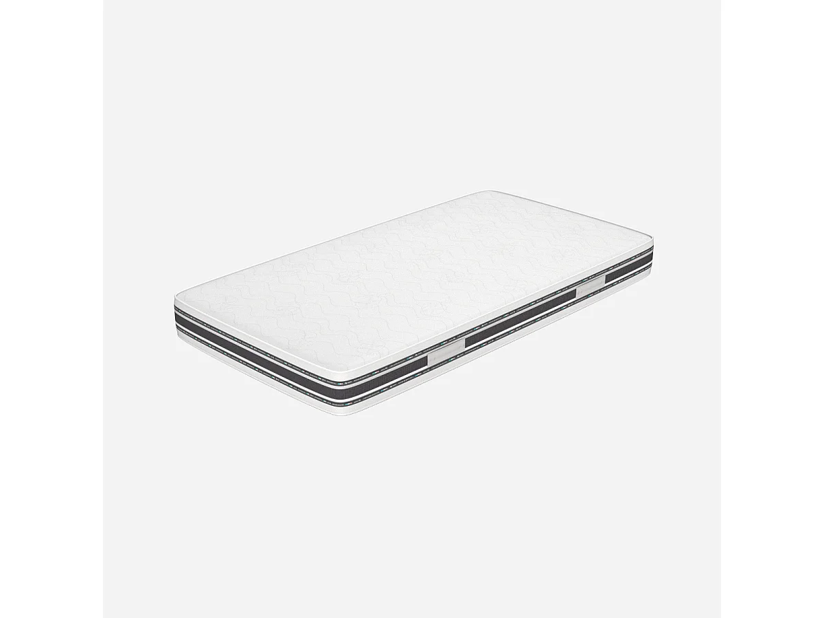Materasso Singolo 90x200, alto 22 cm - Memory Foam, Rivestimento Silver, Ergonomico | Sommo
