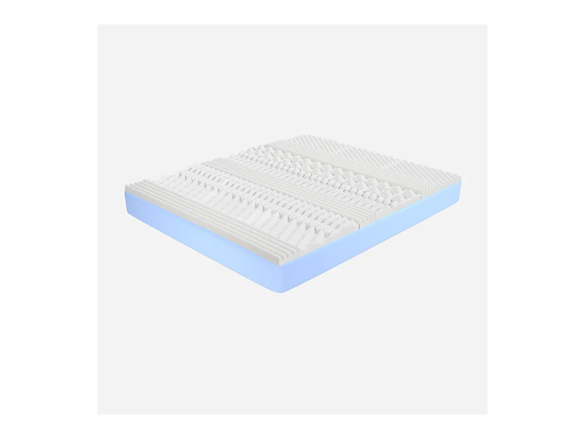 Materasso Singolo 90x200, alto 22 cm - Memory Foam, Rivestimento Silver, Ergonomico | Sommo
