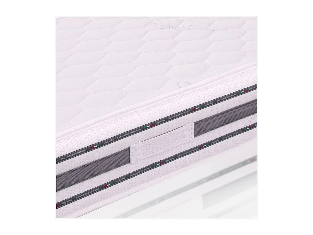 Materasso Singolo 90x200, alto 22 cm - Memory Foam, Rivestimento Silver, Ergonomico | Sommo