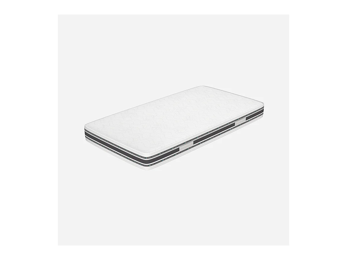 Materasso Singolo 90x200, alto 22 cm - Memory Foam, Rivestimento Silver, Ergonomico | Sommo