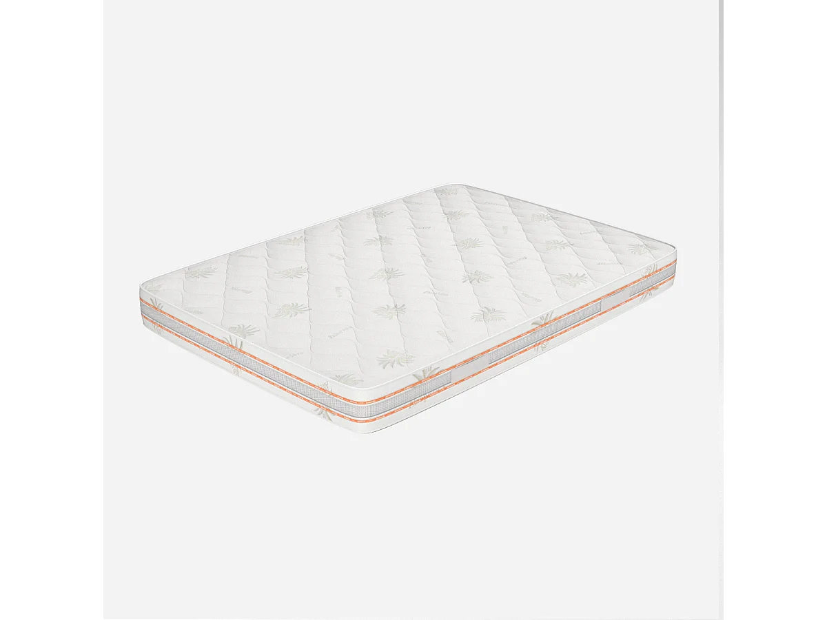 Colchon doble 140x200 cm altura 25 cm, Espuma Viscoelastica - Revestimiento en aloe Vera | Top H25