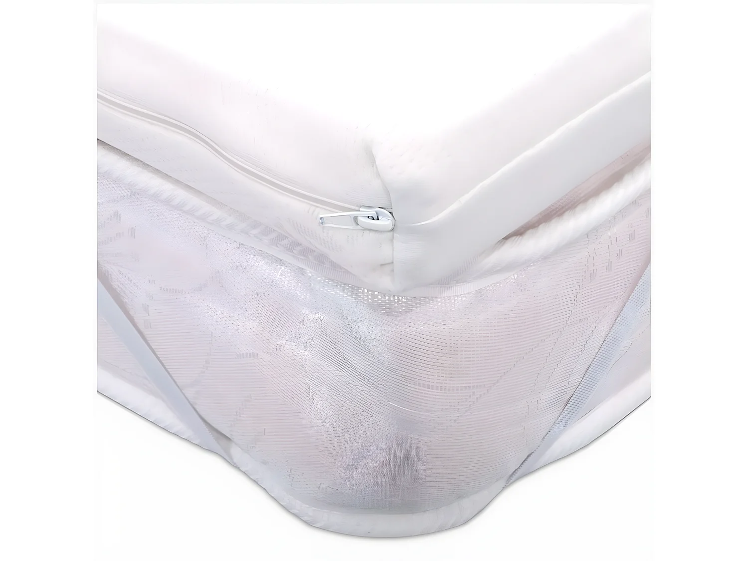 Topper Matrimoniale 170x200 in waterfoam - alto 8 cm, sfoderabile, tessuto AloeVera | Correttore H8