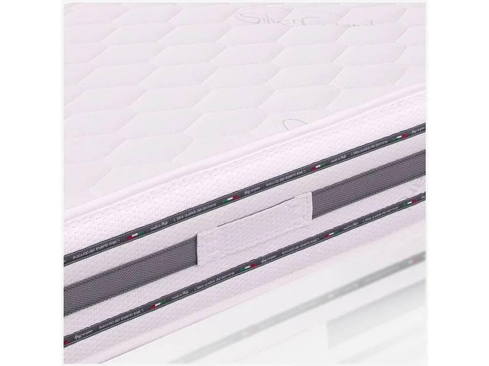 Materasso Matrimoniale 160x200, alto 22 cm - Memory Foam, Rivestimento Silver, Ergonomico | Sommo