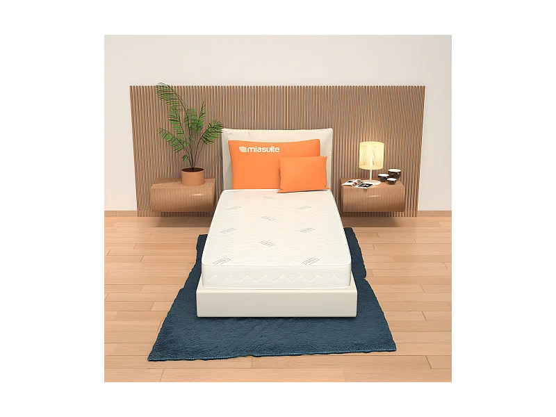 Materasso Singolo 90x200, Alto 16 cm - Rivestimento Silver, Waterfoam | Levante H16