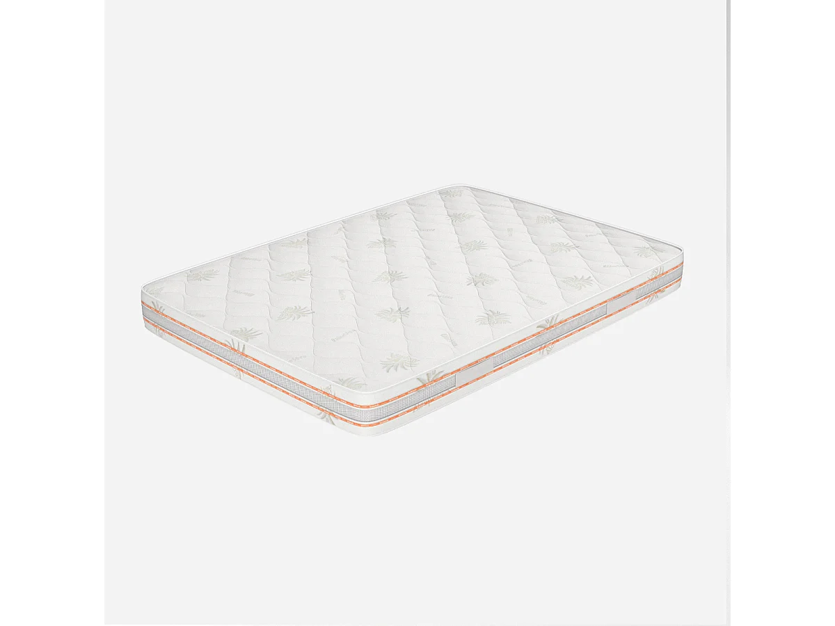 Materasso Multionda alla Francese 140x190, alto 25 cm - Memory, Gel Relaxa, Sfoderabile, Rivestimento Aloe Vera | Piuma