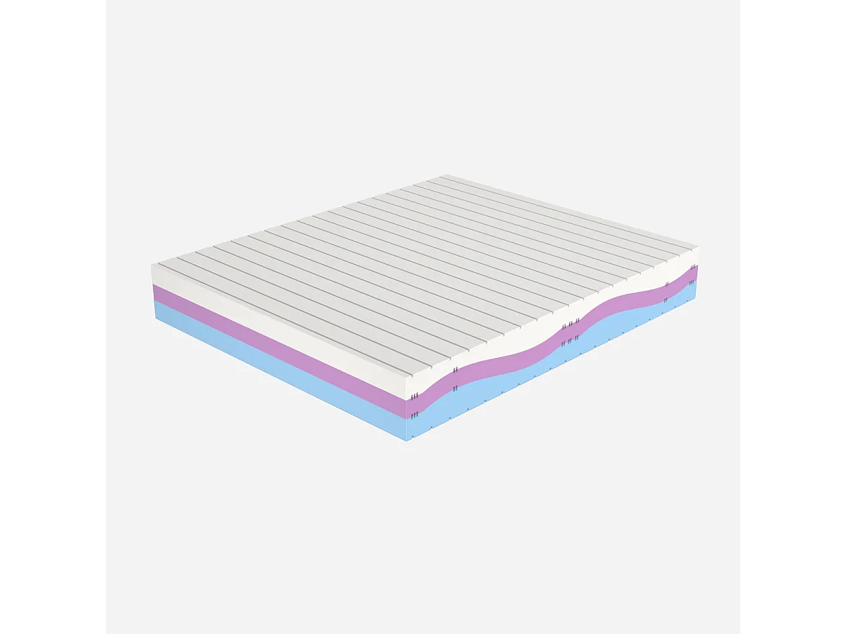 Colchon doble 140x190 Colchon Multicapa Espuma Viscoelastica, alto 25 cm - Desenfundable, aloe Vera | Piuma