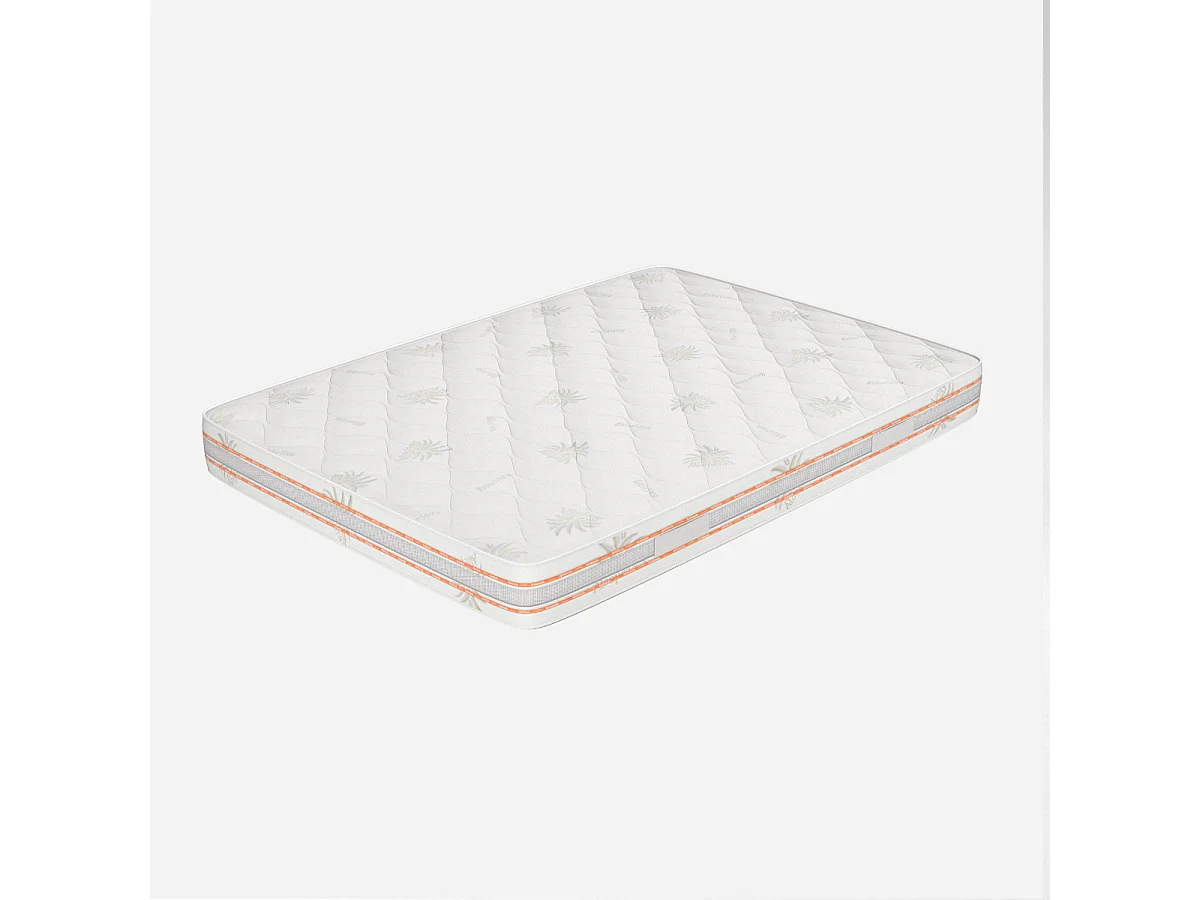 Materasso Una Piazza e Mezza 120x195 Memory, alto 25 cm Sfoderabile - Rivestimento in Aloe Vera, Traspirante | Top H25