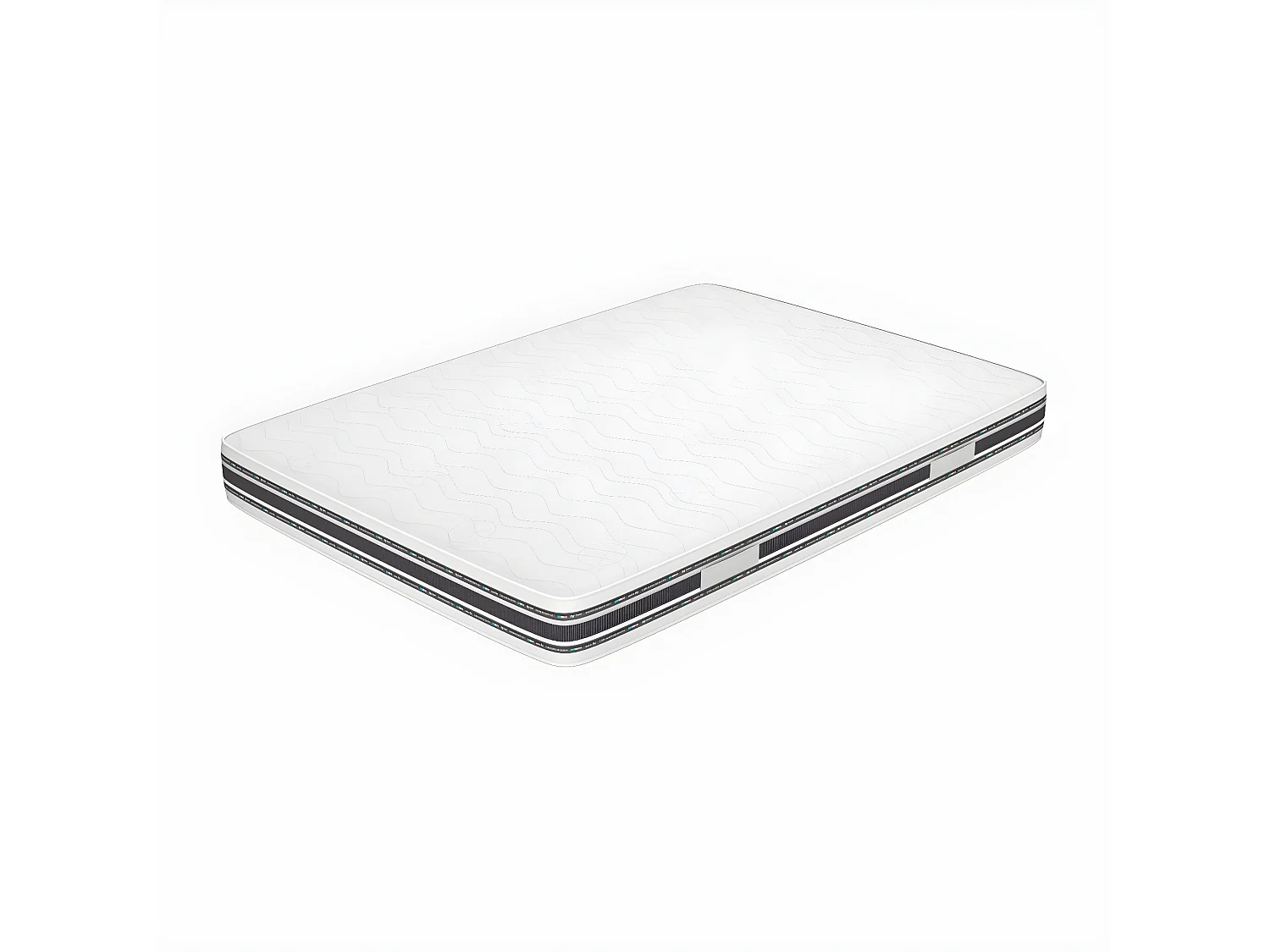 Materasso Alla Francese 140x190, alto 22 cm - Memory Foam, Rivestimento Silver, Ergonomico | Sommo