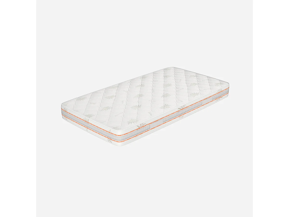 Materasso Multionda Singolo 90x190, alto 25 cm - Memory, Gel Relaxa, Sfoderabile, Rivestimento Aloe Vera | Piuma