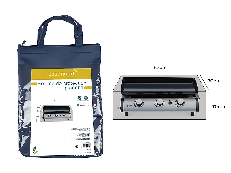 Housse De Protection Plancha Bleu Marine - Polyester