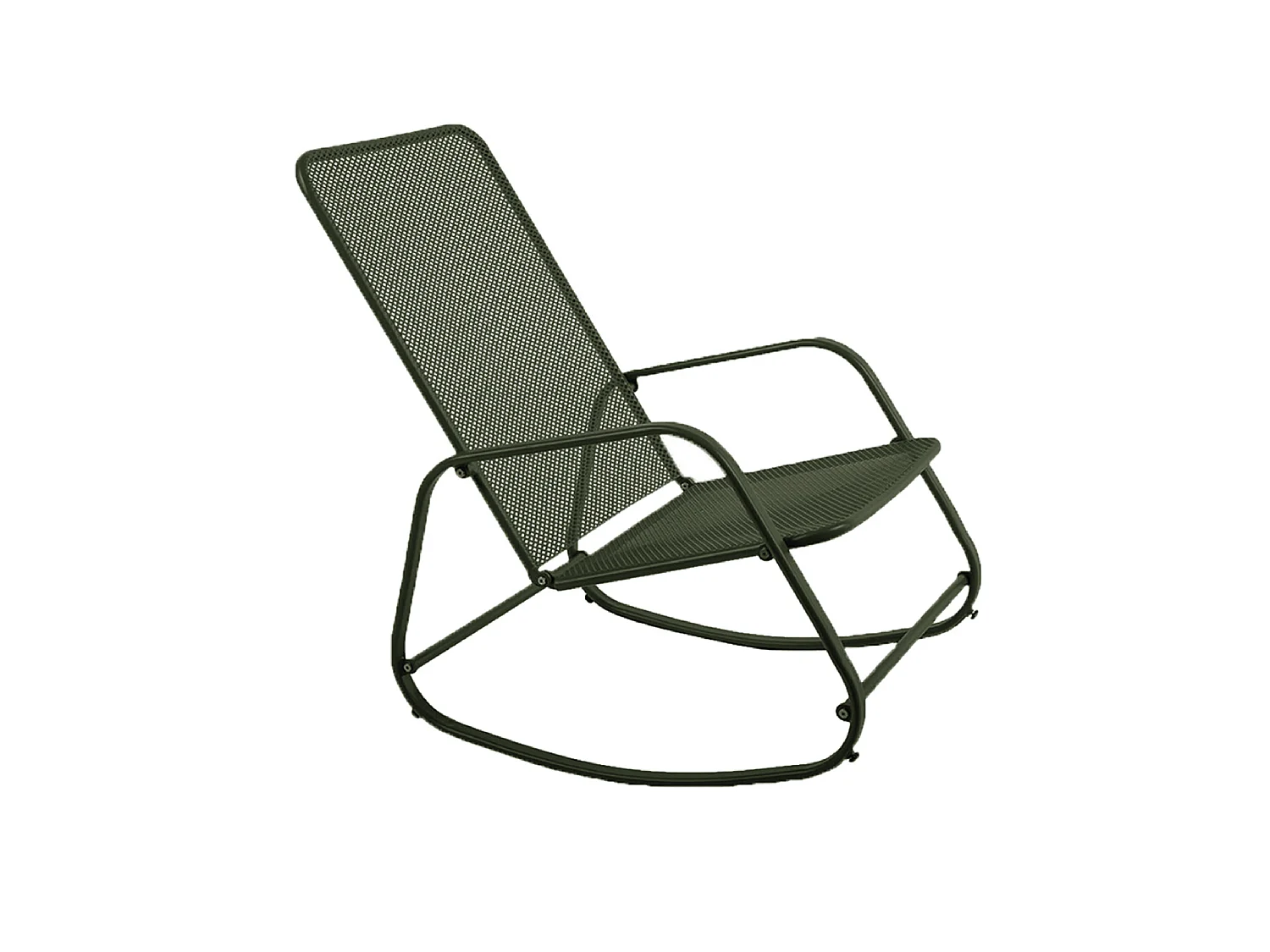 Lot De 2 Rocking Chair "Gordes" Kaki - Acier