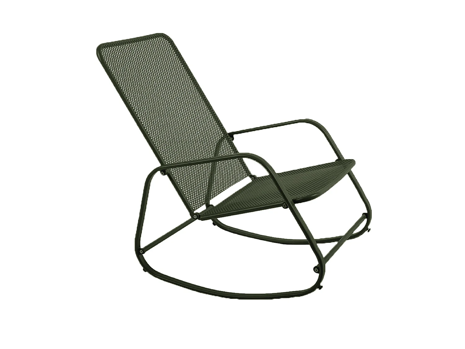 Lot De 2 Rocking Chair "Gordes" Kaki - Acier