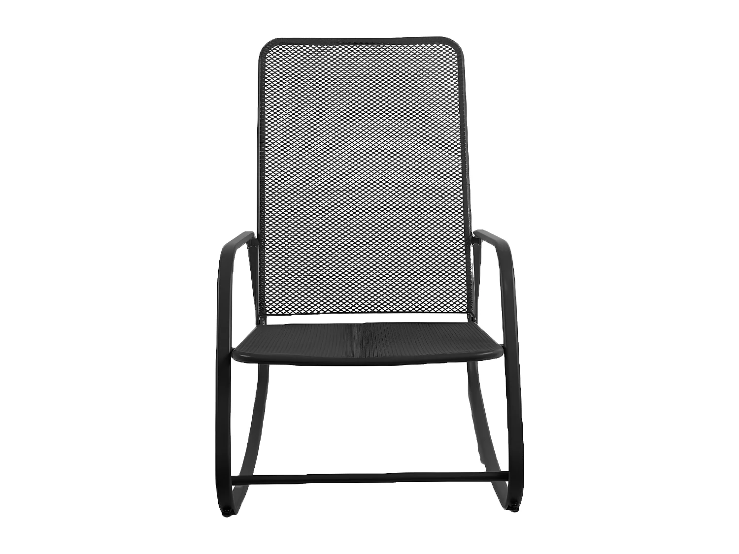 Lot De 2 Rocking Chair "Gordes" Graphite - Acier