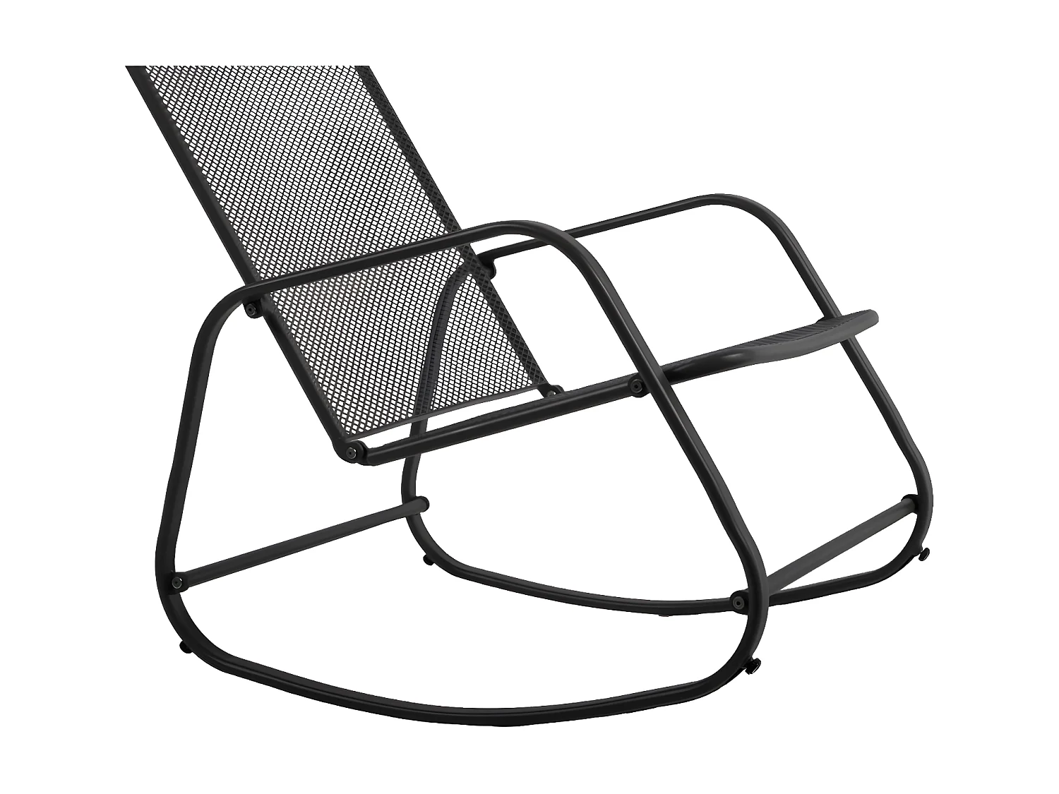 Lot De 2 Rocking Chair "Gordes" Graphite - Acier