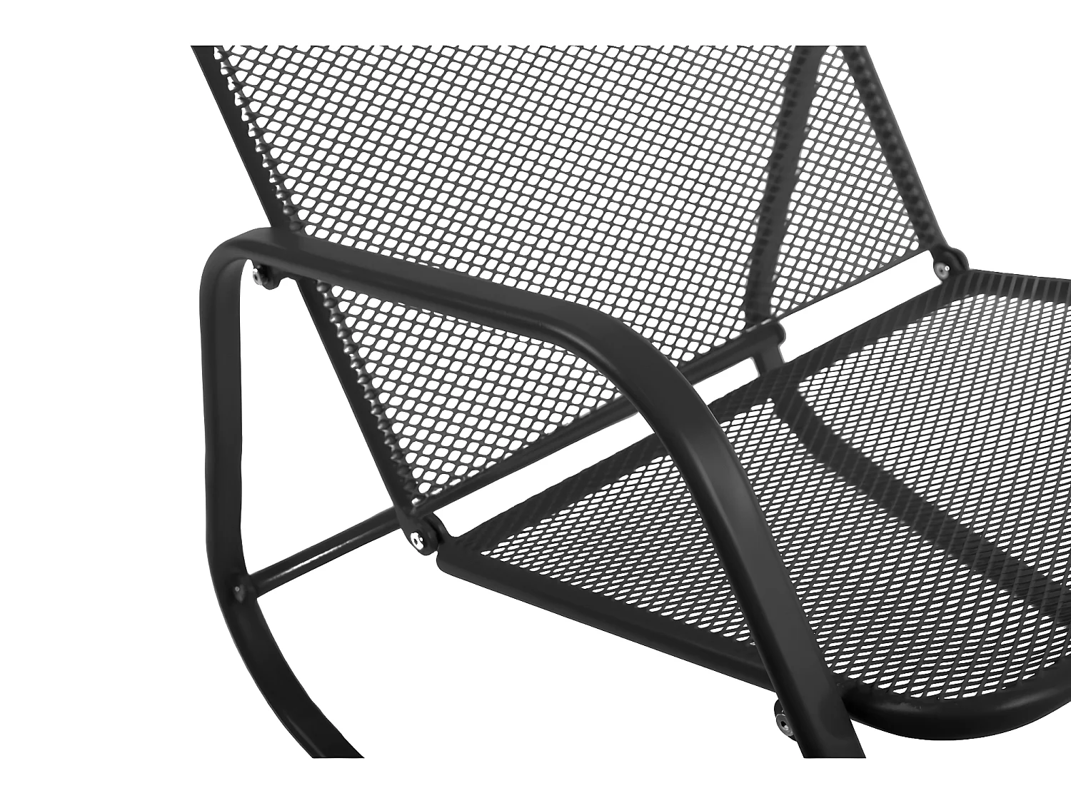 Lot De 2 Rocking Chair "Gordes" Graphite - Acier