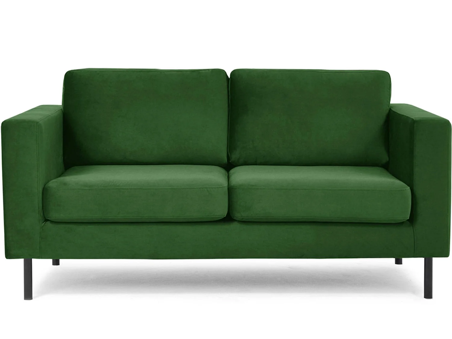 Canapé contemporain - Revêtement velours - Pieds métal - Vert - TOZZI