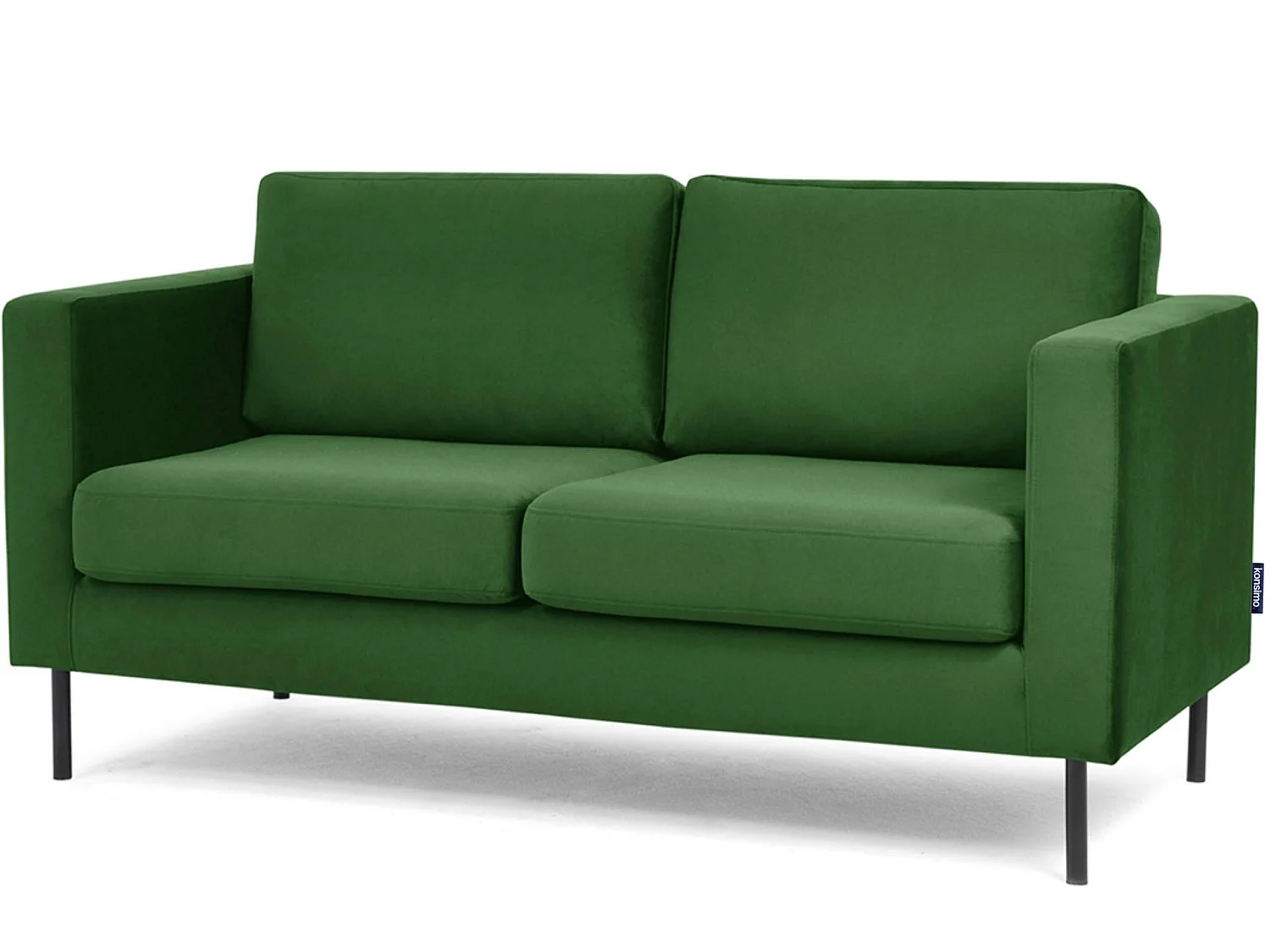 Canapé contemporain - Revêtement velours - Pieds métal - Vert - TOZZI