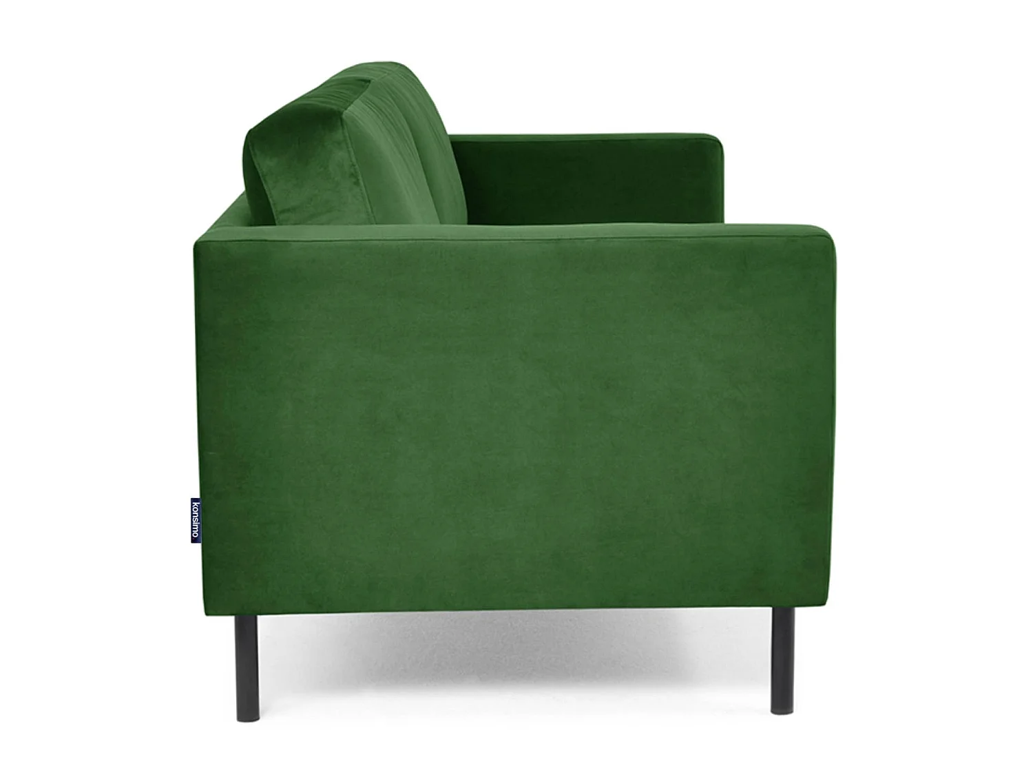 Canapé contemporain - Revêtement velours - Pieds métal - Vert - TOZZI