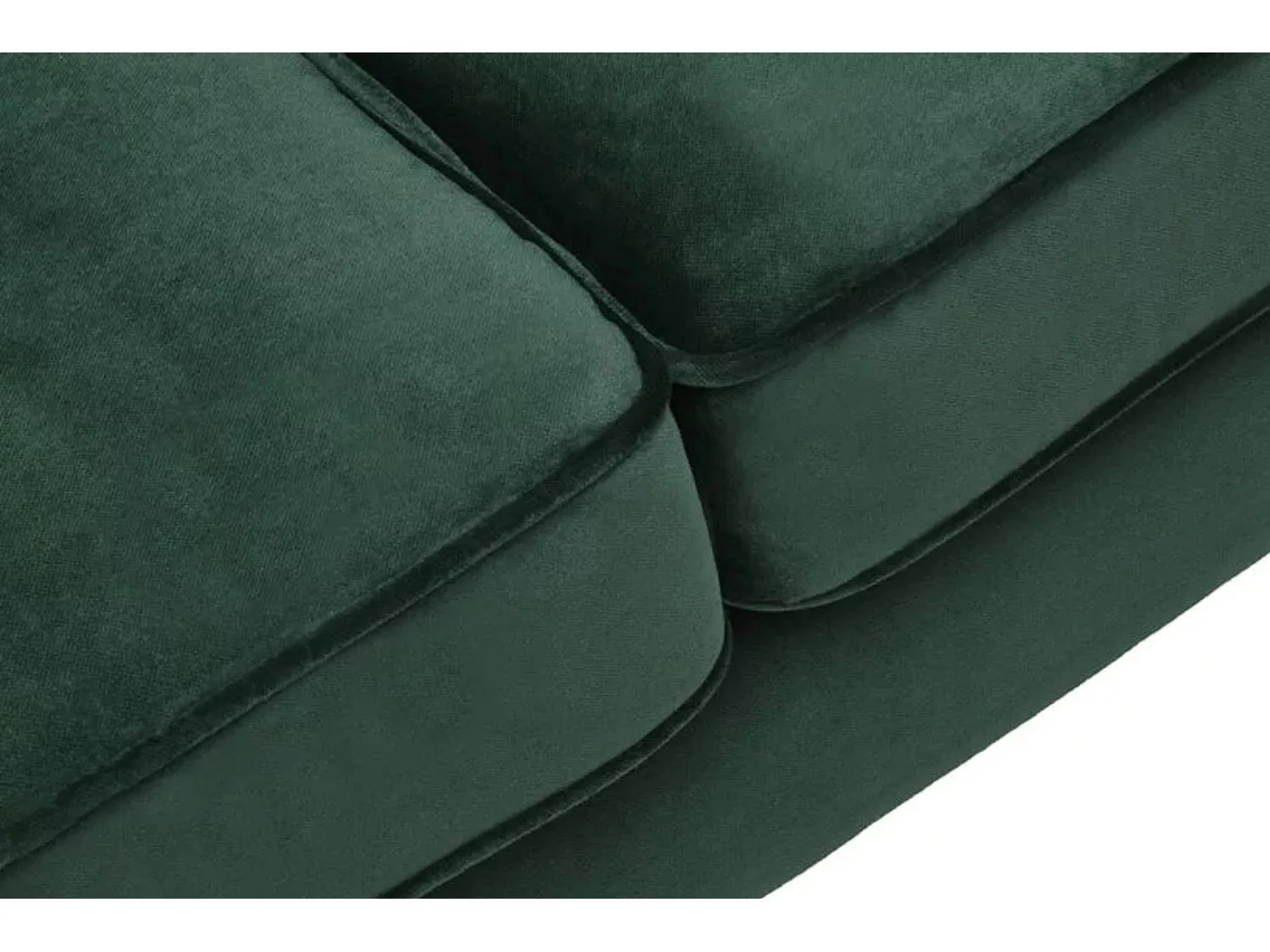 Sofa - 3 Sitzer im zeitlosen Design - Velours-Bezug - dunkelgrün - TERSO