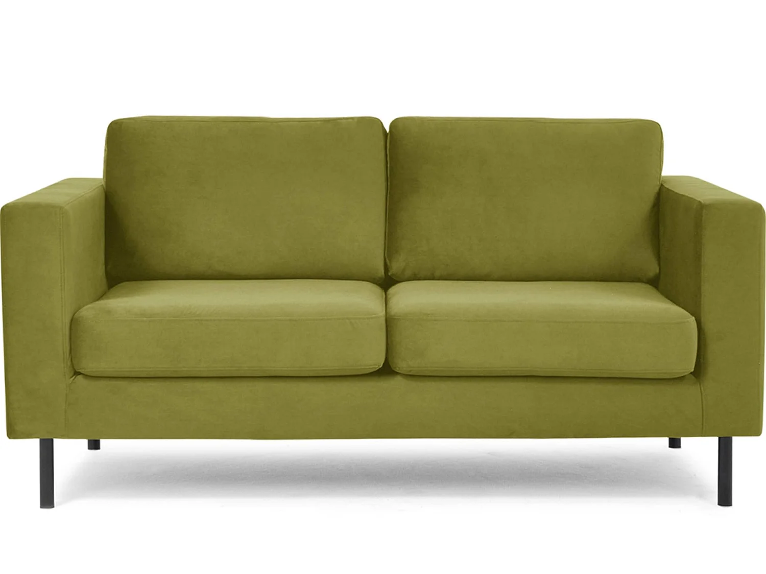 Modernes Sofa - Velour-Bezug - Metallbeine - grün - TOZZI