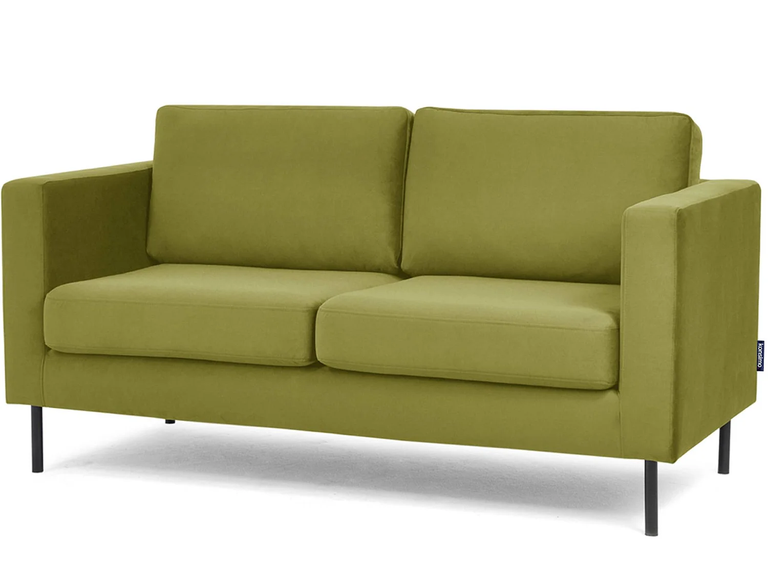 Modernes Sofa - Velour-Bezug - Metallbeine - grün - TOZZI