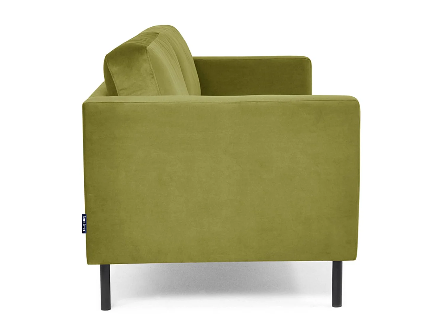 Modernes Sofa - Velour-Bezug - Metallbeine - grün - TOZZI