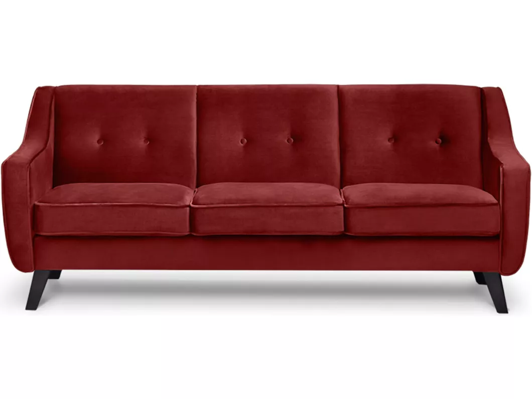 Kauf Unique Sofa - 3 Sitzer im zeitlosen Design - Velours-Bezug - rot - TERSO