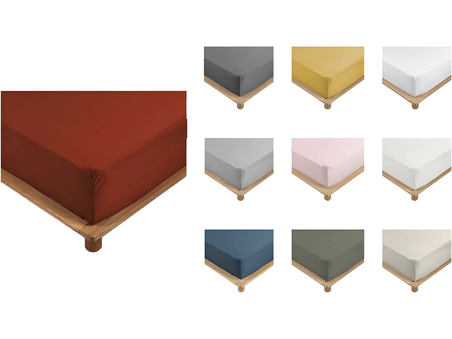 Drap Housse Percale - Bonnet 30 Cm