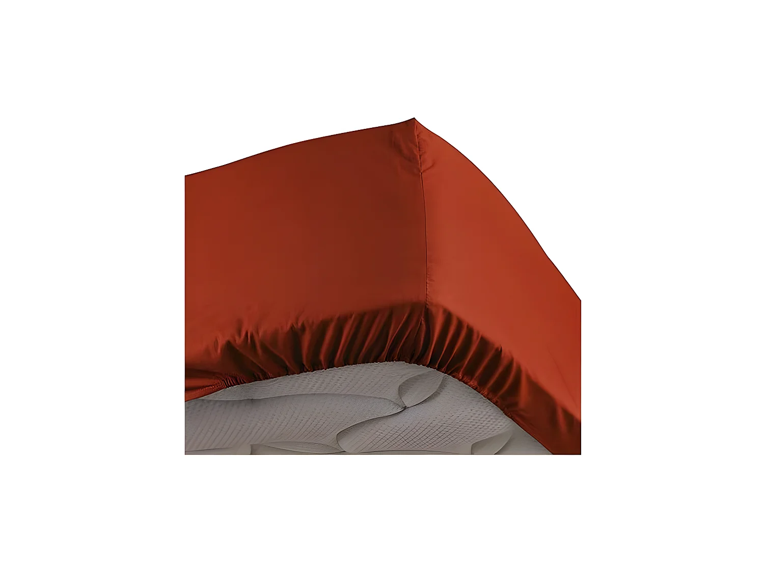 Sábana bajera percal roja 90 x 190 cm con funda de 30 cm