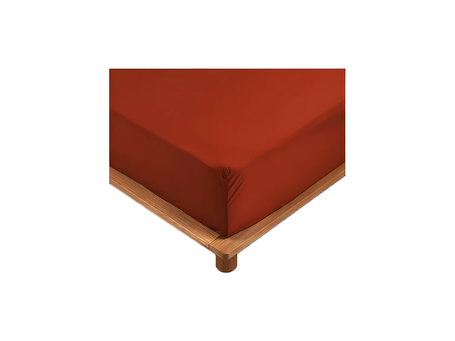 Sábana bajera percal roja 90 x 190 cm con funda de 30 cm