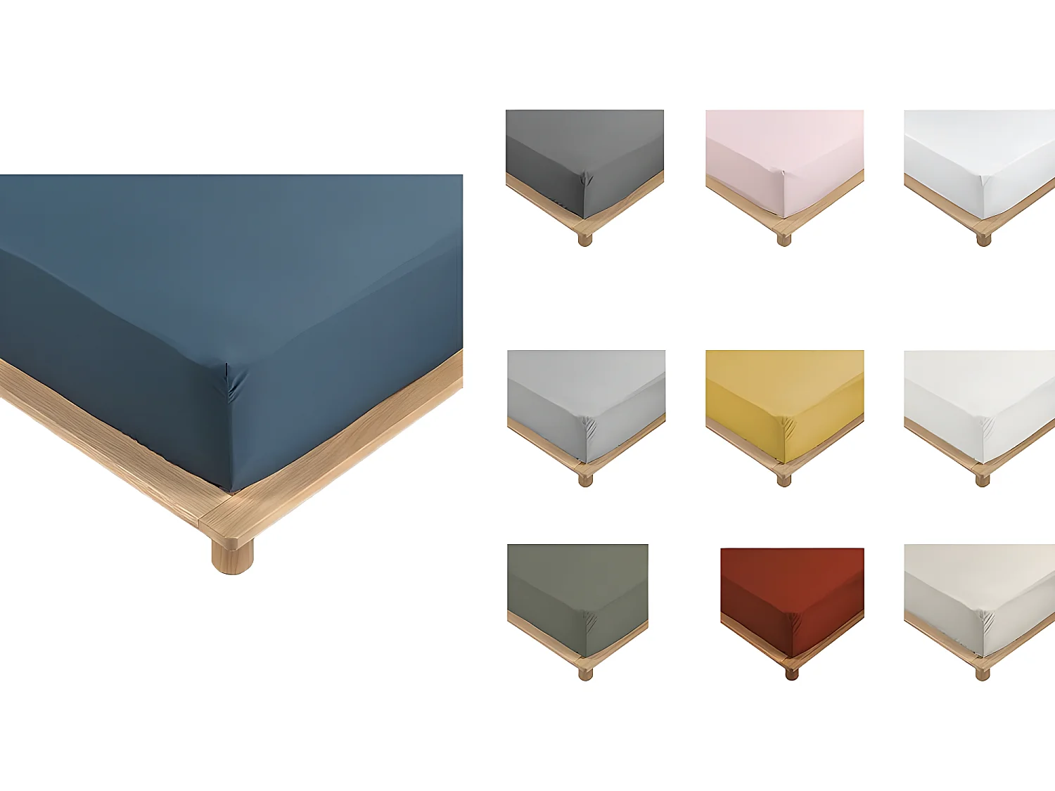 Drap Housse Percale - Bonnet 30 Cm